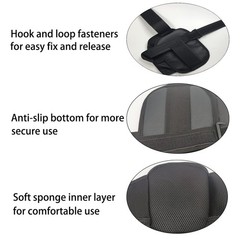 DOPHO Wheelchair Shoe Holder Straps Safety 1 Pair (Pack of 1), Black