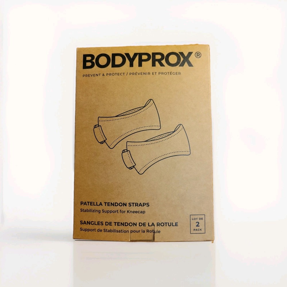 Bodyprox Patella Tendon Knee Strap 2 Pack Knee Pain Relief Support Brace Black