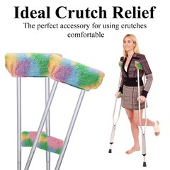 4-Pack Premium Fluffy Crutches Padding, Ultra-Soft Breathable Multicolor