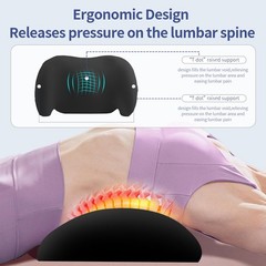 Lumbar Support Pillow for Office Chair, Car Lower Back A-black