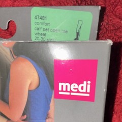 mediven comfort Calf Compression Socks 20-30 mmHg Open Toe Wheat 47481