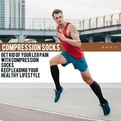 Comfortable Knee-High Copper Compression Socks – 4 Pairs – Travel & Work