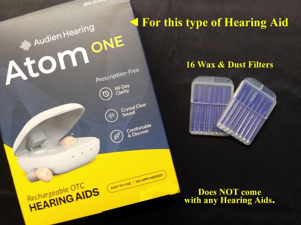 16 Pcs Wax Dust Guard Filters, Made for Audien Hearing Aids, ATOM ONE 1.5mm size