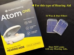 16 Pcs Wax Dust Guard Filters, Made for Audien Hearing Aids, ATOM ONE 1.5mm size