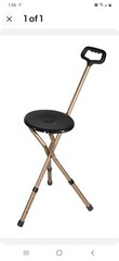 Drive Medical RTL10365-ADJ Folding Lightweight Cane Seat, Adjustable Height