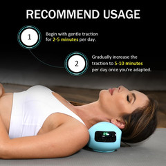 Red Light Therapy Neck Traction Pillow, Neck Stretcher for Neck Pain Relief