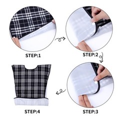 3 Pack Bibs for Men & Seniors, 18″x30″ Reusable & Waterproof Clothing Protector