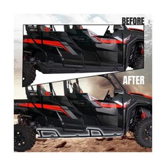 Combined Nerf Bars Rock Sliders for General 4 1000 17-24, Steel Frame Rock Sl…