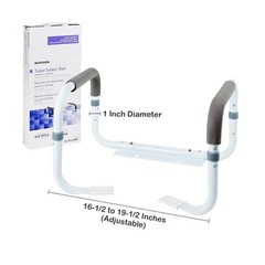 McKesson White Steel Toilet Safety Rail up to 300 lbs 2 Ct