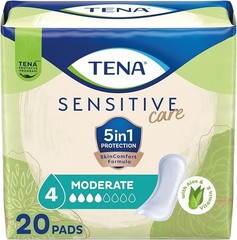 TENA Sensitive Care Pads 4 Drop Regular / Long, Bladder Control for Women