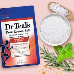 Dr Teal’S Dr Teals Pure Epsom Salt Soak Wellness Therapy 3 Lbs Pack Of 4