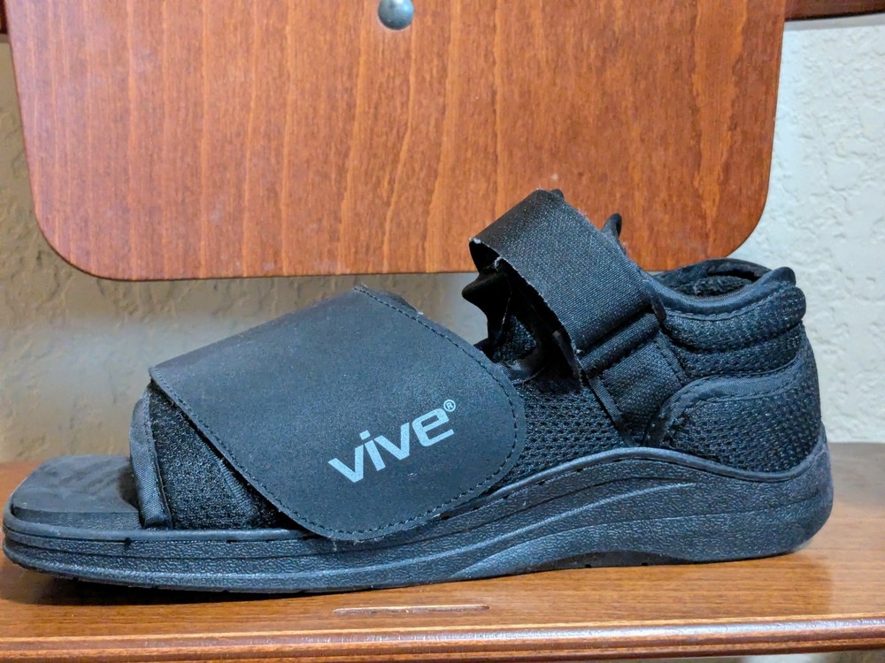 Vive Open Toe Square Toe Post Op Shoe Fracture Medical Shoe Unisex Size X-Small