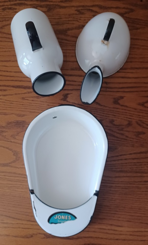 VTG. Enamel Hospital (M & F) URINAL’S /BEDPAN / – Jones-United States Stamping