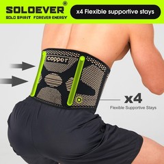 Copper Back Braces for Lower Back Pain, Breathable Lumbar Support Belt for Me…