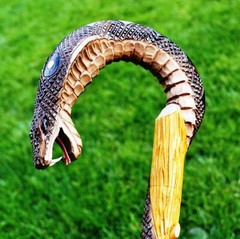 COBRA Hand Carvin Canes Walking Sticks Wooden Unique Handmade Cane Vintage Gift
