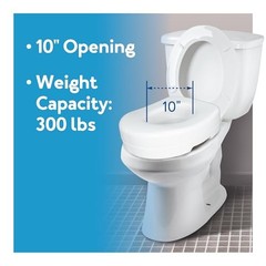 Adds 5 Inches of Height, Elevated and 5 Inch (Pack of 1) Toilet Seat Riser