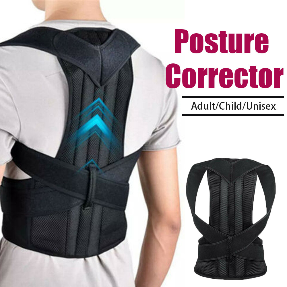 Posture Upper Lower Lumbar Scoliosis Adult Men Women Supports Correct Neoprene