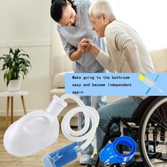 Unisex 2000ML Portable Urinal Bottle with Hose & Brush for Men Women Travel