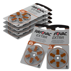 36x Rayovac Extra Advanced 312 Hearing Aid Batteries PR41 1.45V Zinc Air