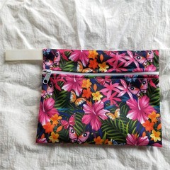 Stylish 6pc Reusable Menstrual Pad Set with Waterproof Storage Bag included