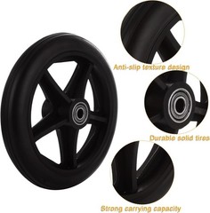 4 PCS 6in. Walker Wheels Replacement Solid Wheelchair Front Rollator Casters New