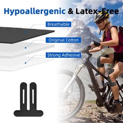 Precut Black Kinesiology Tape for Knees, 10 Pcs, Waterproof & Breathable