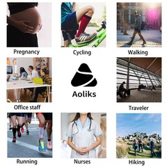 Aoliks Plus Size Black Compression Socks for Women & Men Wide XX-Large,