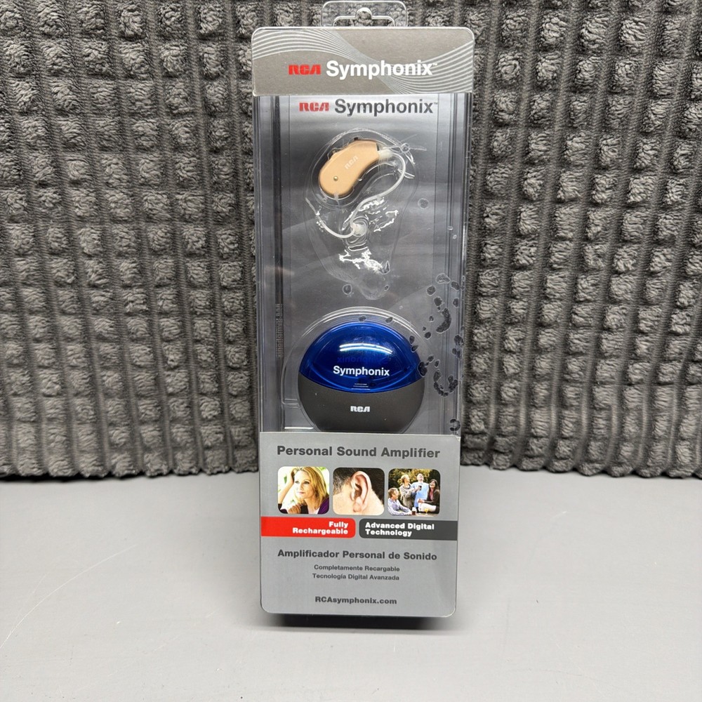 RCA Symphonix RPSA10 Personal Sound Amplifier BTE Rechargeable Noise Reduction