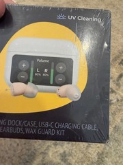 Atom X Rechargeable OTC HEARING AIDS Self cleaning Charges In Case NIB Sealed