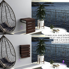 Handmade Teak Wood Folding Shower Seat Wall Mounted & Premium Quality