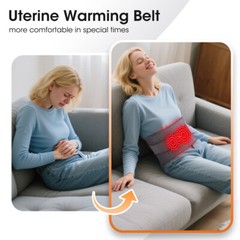 Electric Dual Infrared Light Heat Back Massager Waist Brace Lumbar Support Belt