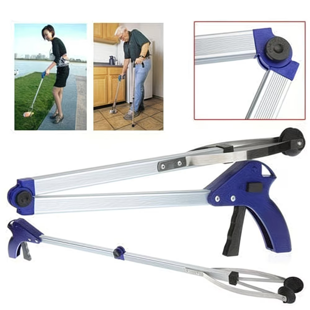 2Packs Garbage Picking Tool 81cm/32Inch Long Hand Picker Aluminum AlloyTrash