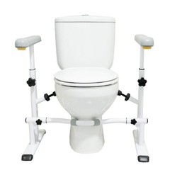 KMINA – Toilet Safety Rails for Seniors (330 lbs), Toilet Safety Frame with