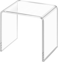 Clear Acrylic Stool Bathroom Shower Stool for inside Shower Holds up to 700Lbs 1