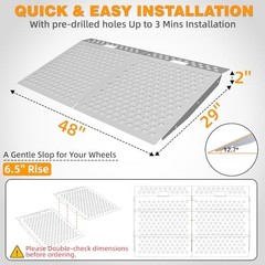 VNN 29x48in Shed Ramp 1500 LB Capacity Aluminum 2PC