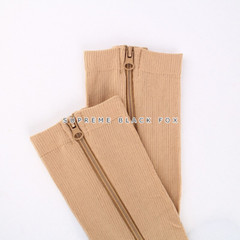 Open Toe Zipper Compression Socks Support Graduated Stockings Unisex 20-30mmHg