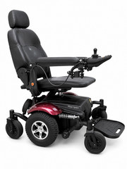Merits Vision Sport Electric Power Wheelchair, Joystick, 4-Wheel, Black/Blue