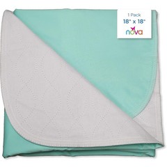 NOVA Waterproof Reusable Underpad, Cotton Bed Pad, Washable, 32″ x 36″