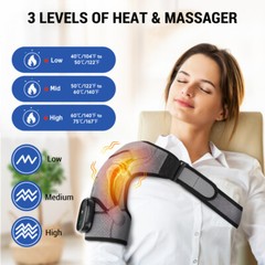 Electric Cordless Heating Vibration Pad Joint Knee Massager Shoulder Brace Wrap