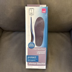 Medi Protect PLANTAR FASCIITIS Foot Supports Insoles Inserts Sz 43 M 9-10.5 W 12