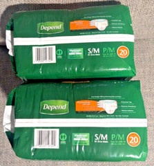 Depend Protection w/Tabs Incontinence Underwear Maximum Absorbency 40ct Small/MD
