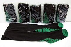 NEW 6 Pr Women’s Compression Socks Black Green 30-35 mmhg Medium Medical Running