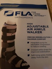 Steplite Easy Air® PNEUMATIC ANKLE WALKER BRACE Boot, HIGH HEIGHT Black, SMALL
