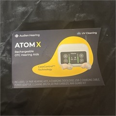 Audien Hearing Atom X CIC Rechargeable Digital Hearing Aids UV Cleaning Dock