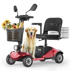 4 Wheel Folding Mobility Scooter Electric Power Wheelchairs Long Range 350LBS