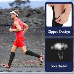 Tarpop 4 Pairs Men Zipper Compression Socks Colorful XX-Large, Classic Color