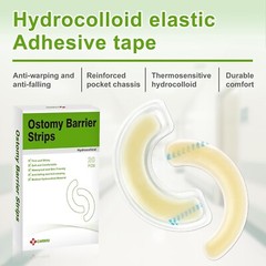 20 Pcs Ostomy Barrier Strips | Elastic Barrier Tape for Colostomy Bags | Medi…