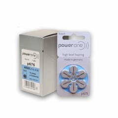 Powerone size 675 Hearing Aid Battery made in Germany Genuine Pack 60 Pack