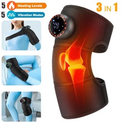 US Electric Knee Massager Shoulder Brace with 5 Vibration Mode, 5 Heating Levels