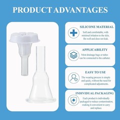 30 Pack Disposable Male External Catheters – Soft Silicone Comfort & Leak-Res…